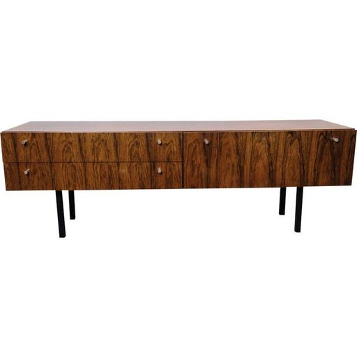 Vintage low sideboard in rosewood, Netherlands 1960