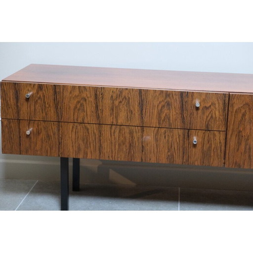 Vintage low sideboard in rosewood, Netherlands 1960