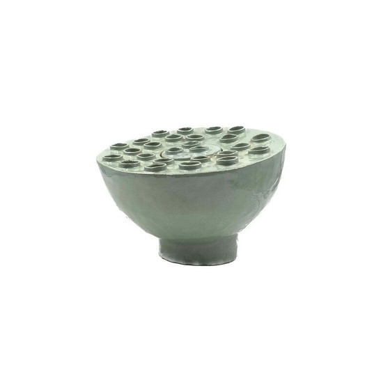 Image 1 of Lampada vintage in ceramica color acquamarina, Francia anni '80