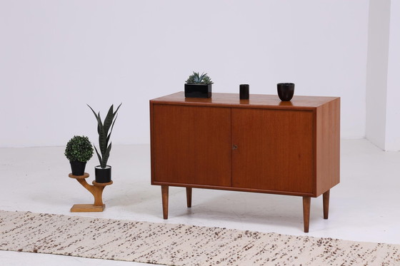 Image 1 of WK Teak chest of drawers | Mid - Century cabinet | Vintage chest of drawers Retro shoe cabinet hallway wood