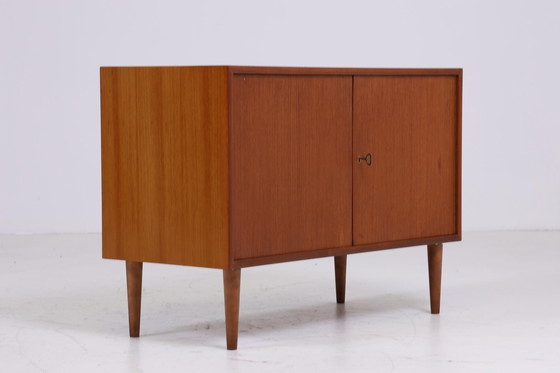 Image 1 of WK Teak chest of drawers | Mid - Century cabinet | Vintage chest of drawers Retro shoe cabinet hallway wood