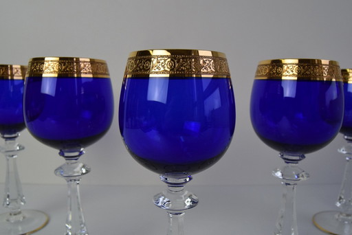 Set Of Five Mid-Century Wine Glasses, 1950S.