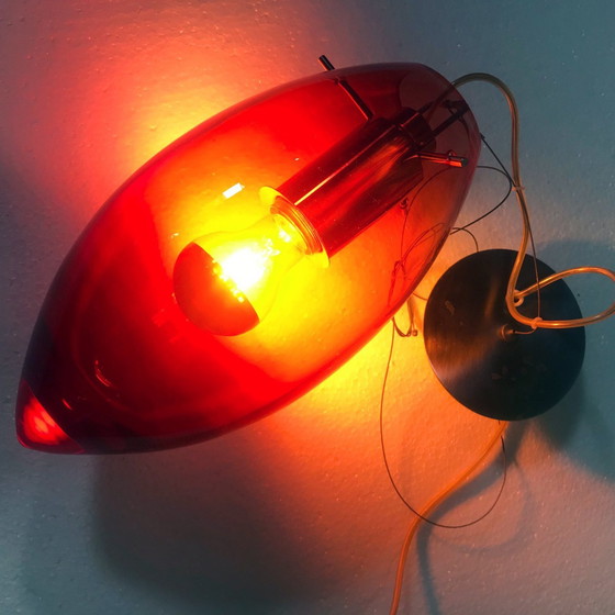Image 1 of Vintage Hanging lamp - Goccia Di Sangue - Handmade glass - Murano - 1980