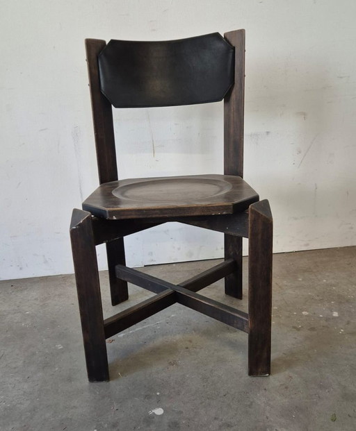 Brutalist Oak Chair