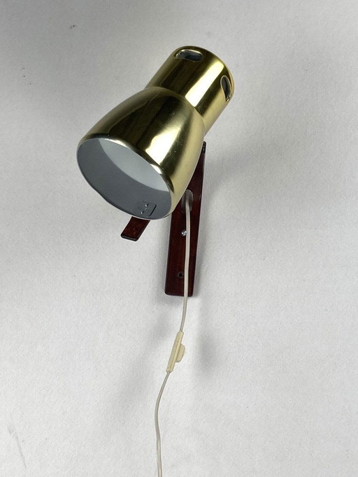 V488 Wall Light In Teak And Brass By Hans Agne Jakobsson, 1960S