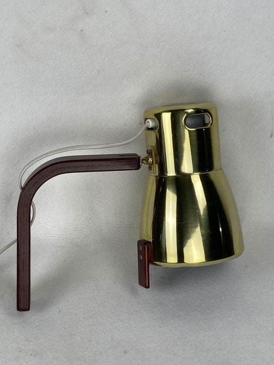 Image 1 of V488 Wall Light In Teak And Brass By Hans Agne Jakobsson, 1960S