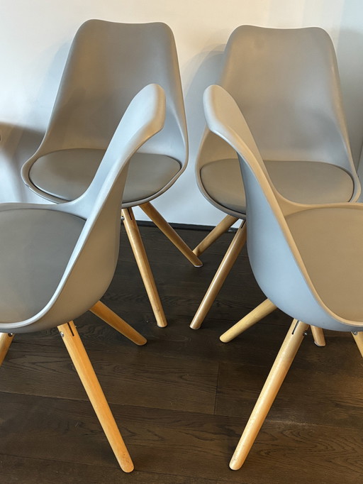 4x gray dining chairs