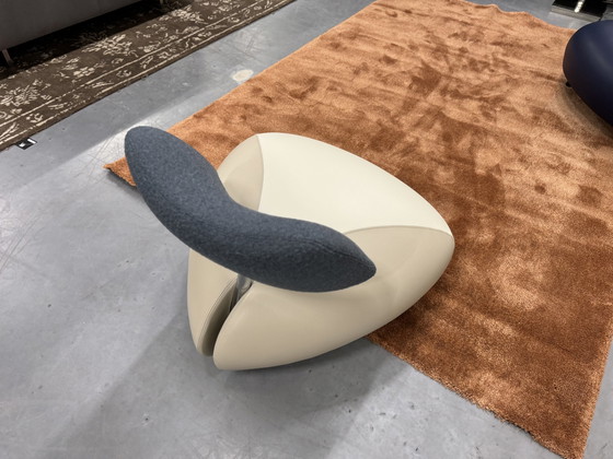 Image 1 of Sillón Leolux Pallone Senso Egret, blanco roto y tela Monza