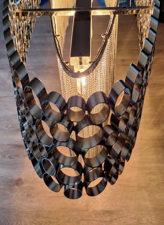 Image 1 of Libra Interiors Venus Stadium Shaped Chandelier From Nickel