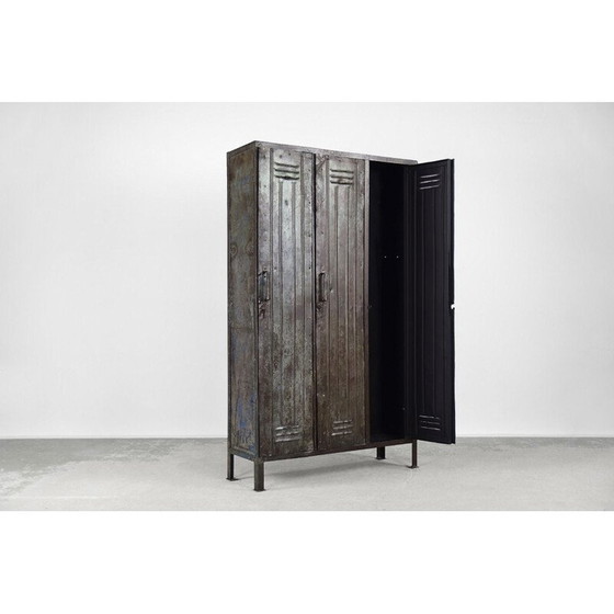 Image 1 of Vintage metal factory cabinet, 1950