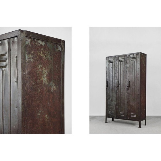 Image 1 of Vintage metal factory cabinet, 1950