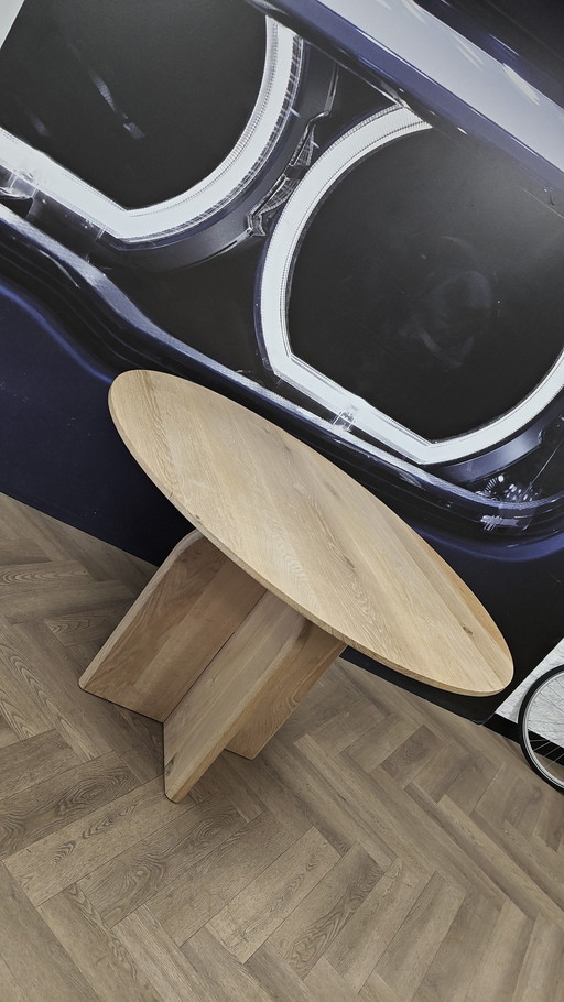 Round Solid Oak Table 130cm