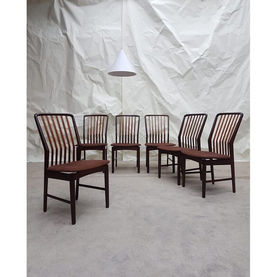 Image 1 of Set of 6 vintage teak chairs by Svend Aage Madsen, Denmark