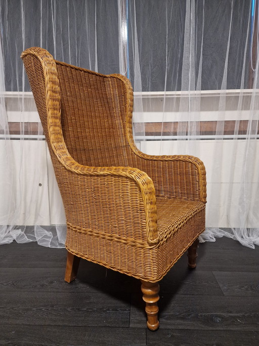 Poltrona vintage in rattan