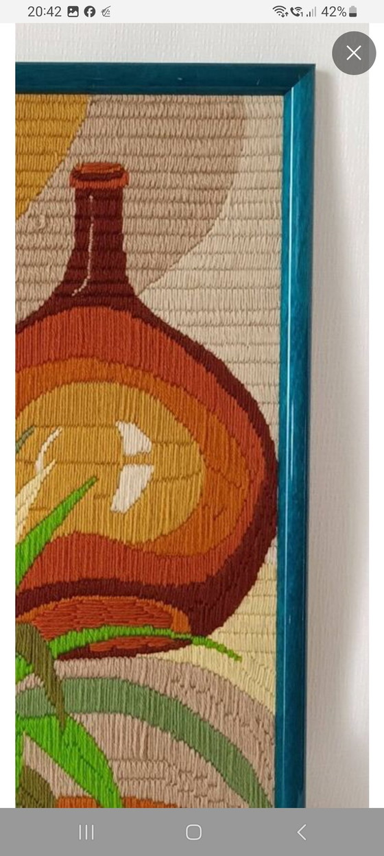 Image 1 of Genevieve Salivanof Arazzo di lana vintage 