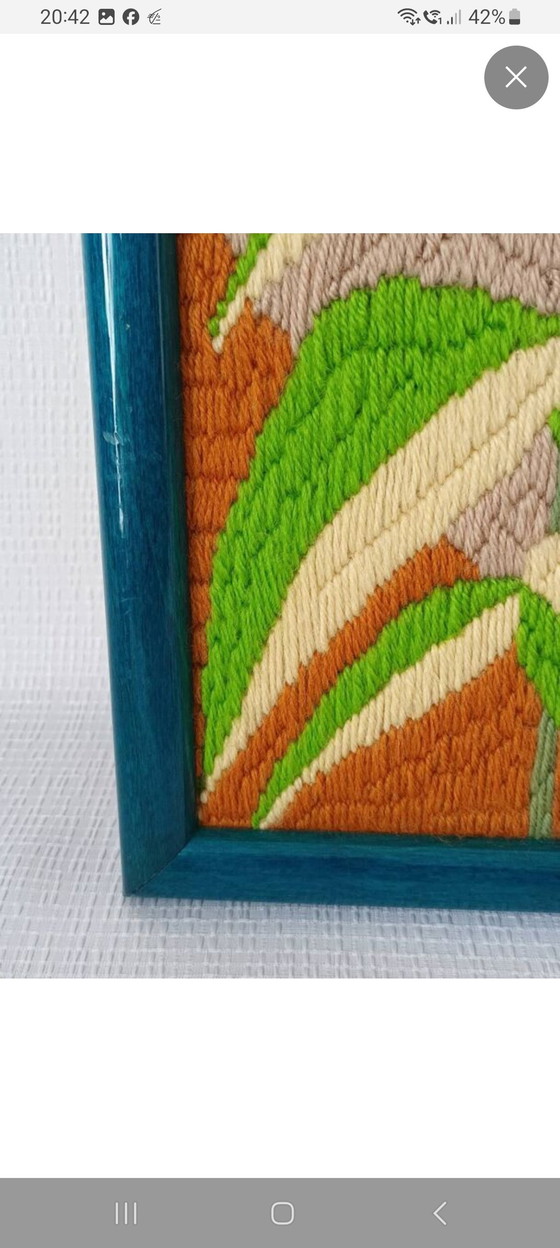 Image 1 of Genevieve Salivanof Arazzo di lana vintage 