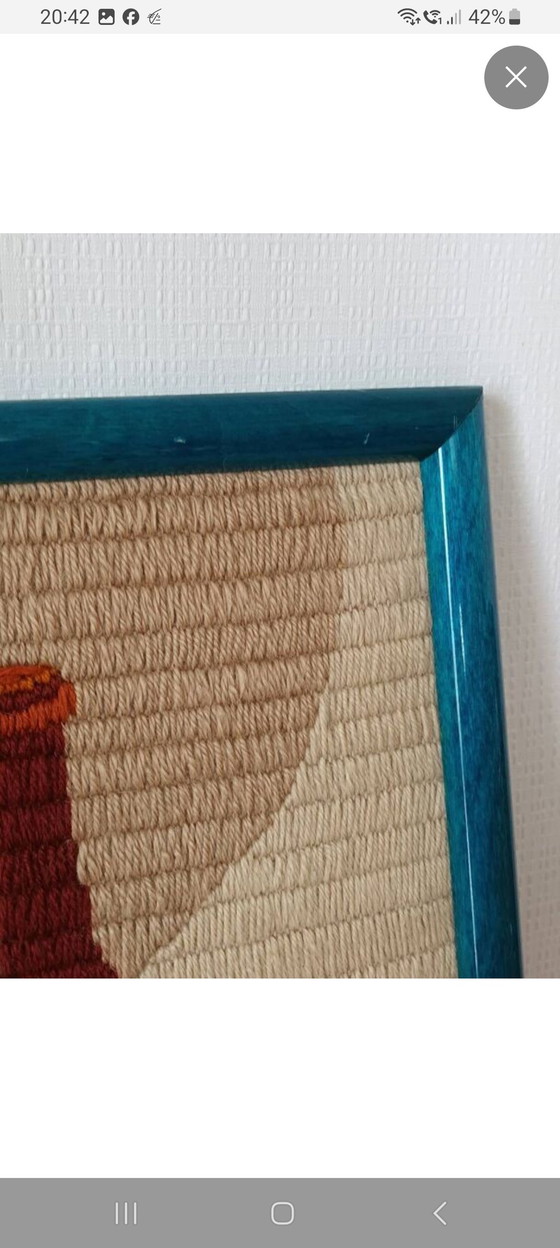 Image 1 of Genevieve Salivanof Arazzo di lana vintage 