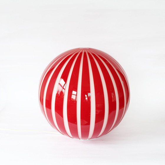 Image 1 of XL Glass Round Striped Lamp