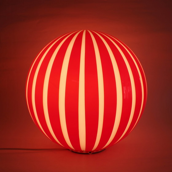 Image 1 of XL Glass Round Striped Lamp