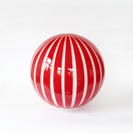 Image 1 of XL Glass Round Striped Lamp