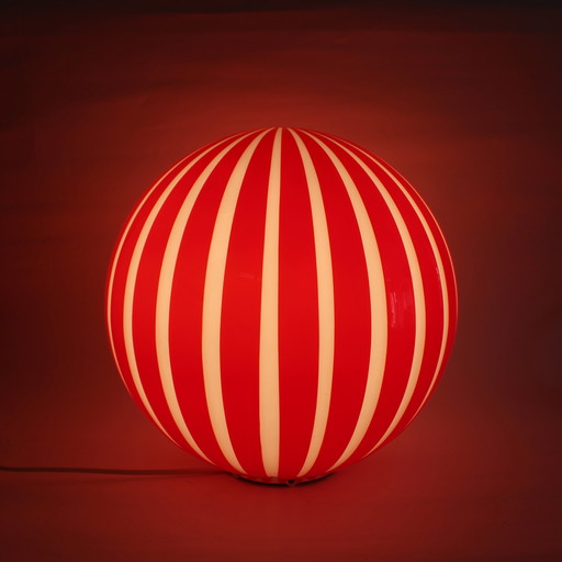 XL Glass Round Striped Lamp