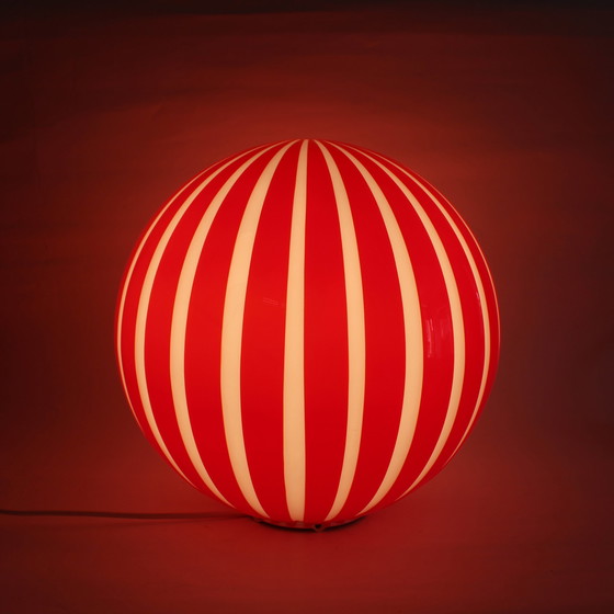 Image 1 of XL Glass Round Striped Lamp