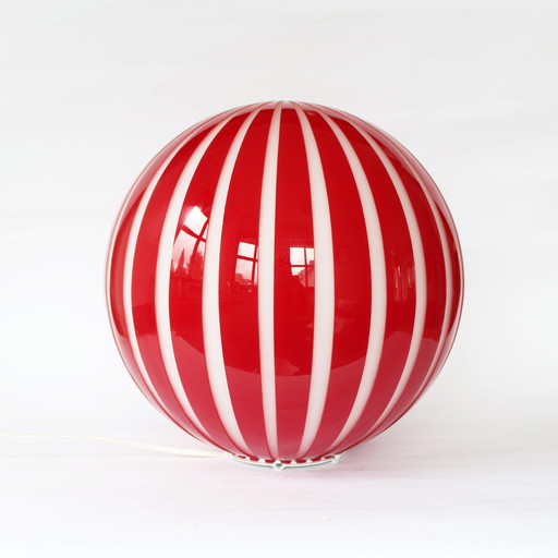 XL Glass Round Striped Lamp