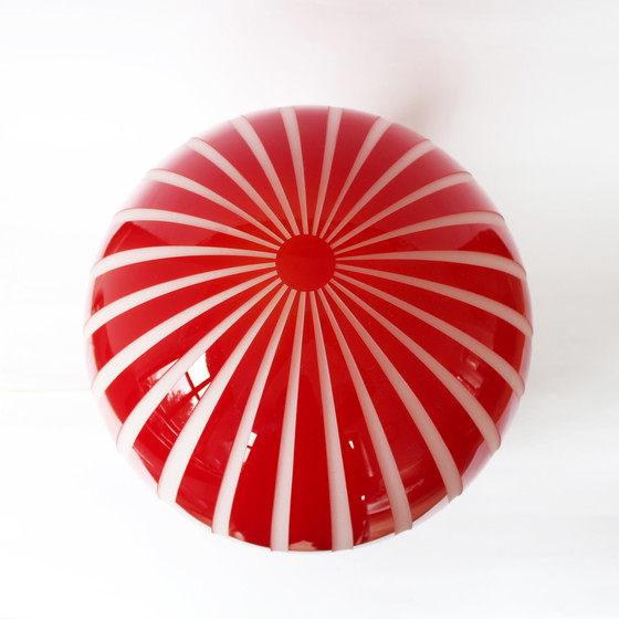 Image 1 of XL Glass Round Striped Lamp