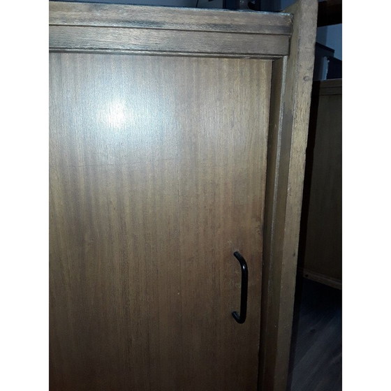 Image 1 of Credenza vintage con piano in laminato nero di Pierre Guariche, 1950