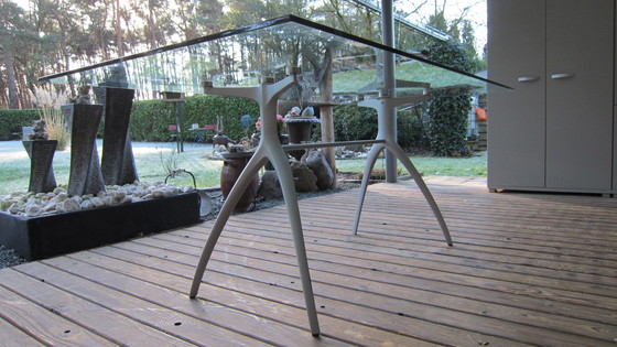 Image 1 of 5 Leather "Arrben" Chairs + Rolf Benz Table