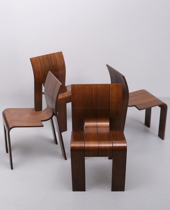 Image 1 of 4x Gijs Bakker Strip Chair