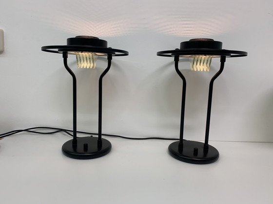 Image 1 of Set Of 2 Minimalist Post Modern Table Lamps, 1980'S