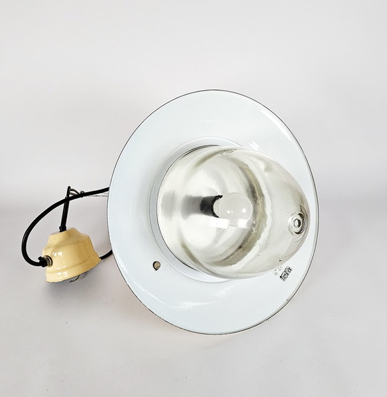 Image 1 of Happy Light - 'Uccello' - lampe de bateau - émail - lampe suspendue - années 1990