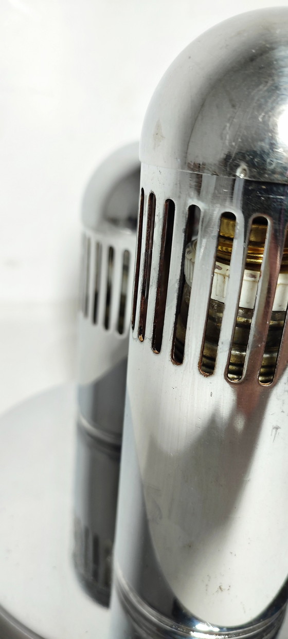 Image 1 of Metallic Table Lamp. Spain, 1970S.