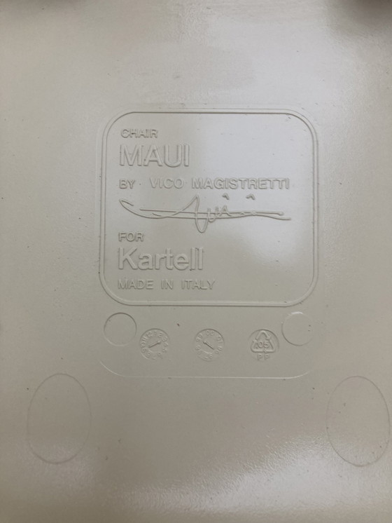 Image 1 of 6x Kartell Maui Chair By Vico Magistretti