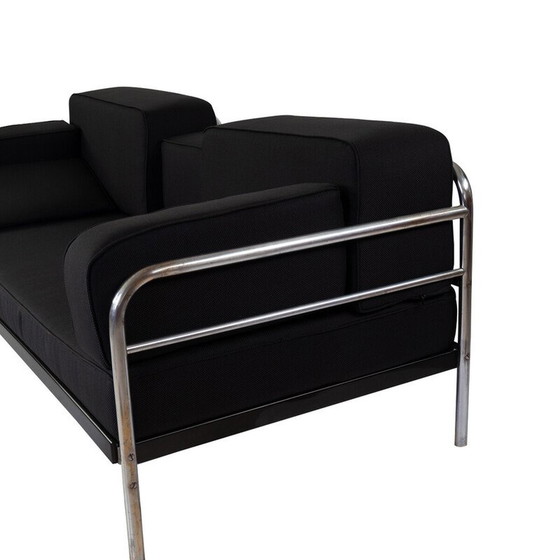 Image 1 of Vintage daybed in chromed tubular steel and fabric, 1930s