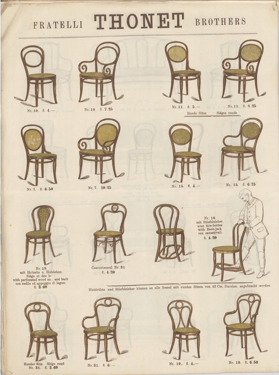 Image 1 of 4x original Thonet no 31 chairs