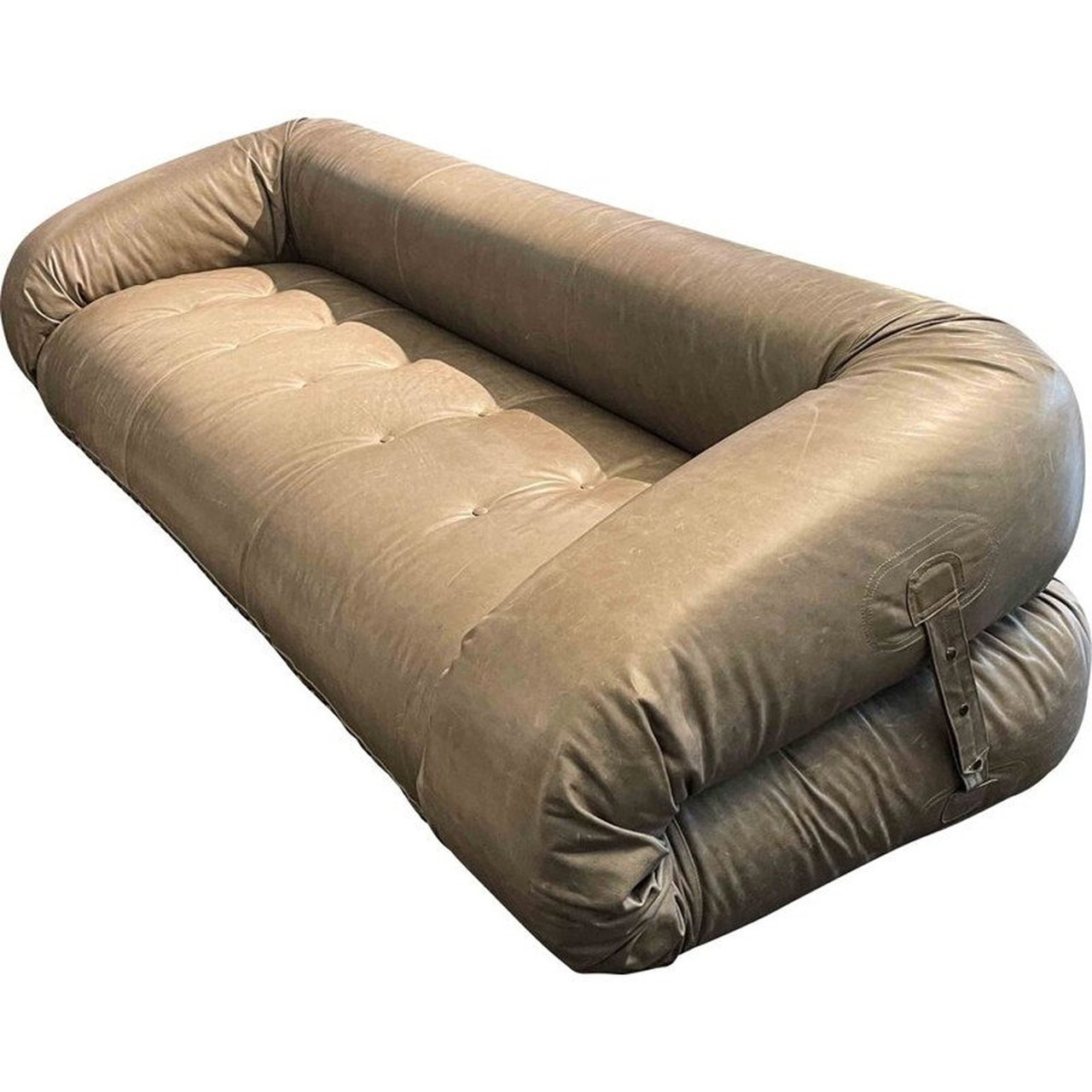 Vintage leather Anfibio sofa bed by Alessandro Becchi for Giovannetti 1972