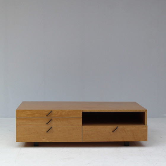 Image 1 of Birdseye maple coffee table by Giovanni Offredi for Saporiti Italia, 1975