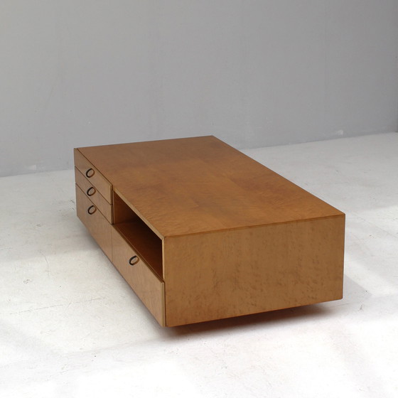 Image 1 of Birdseye maple coffee table by Giovanni Offredi for Saporiti Italia, 1975