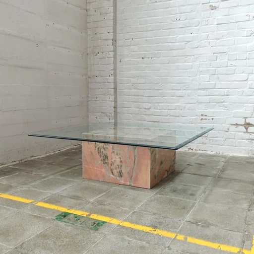 Marble & Glass Cocktail Table