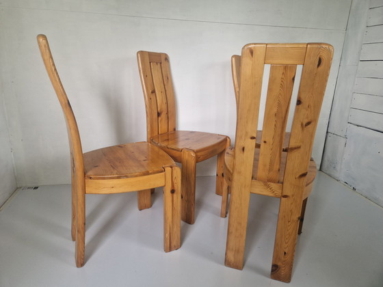 Image 1 of Vintage Brutalist Pine Wood Chairs