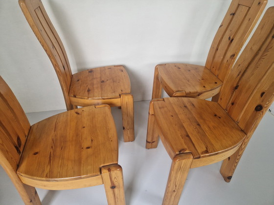 Image 1 of Vintage Brutalist Pine Wood Chairs