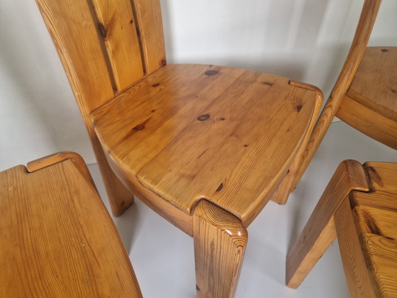Image 1 of Vintage Brutalist Pine Wood Chairs