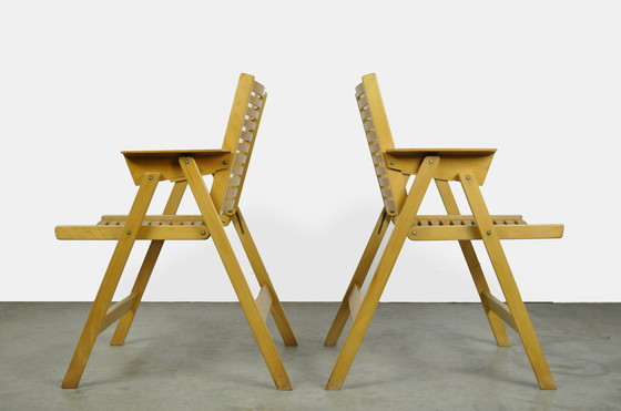 Image 1 of 2x Vintage Rex folding armchairs by Niko Kralj