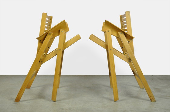 Image 1 of 2x Vintage Rex folding armchairs by Niko Kralj