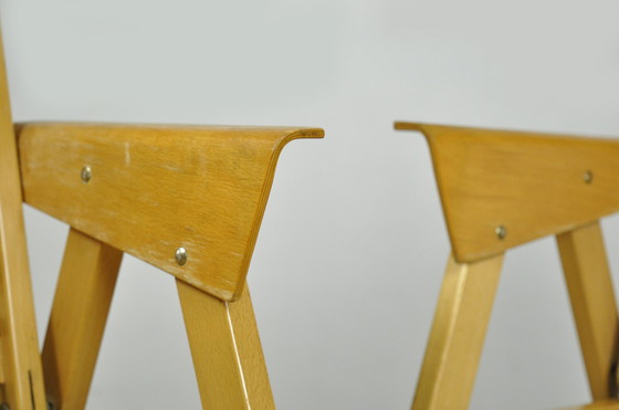 Image 1 of 2x Vintage Rex folding armchairs by Niko Kralj