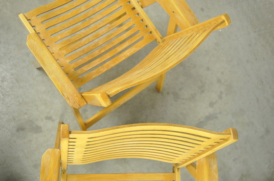 Image 1 of 2x Vintage Rex folding armchairs by Niko Kralj