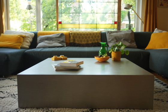 Image 1 of Giani Rosi Brushed Stainless Steel Coffee Table