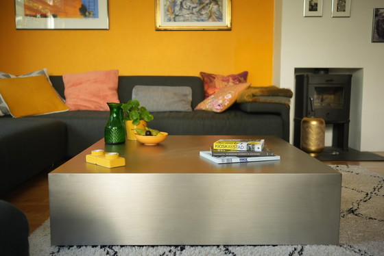 Image 1 of Giani Rosi Brushed Stainless Steel Coffee Table